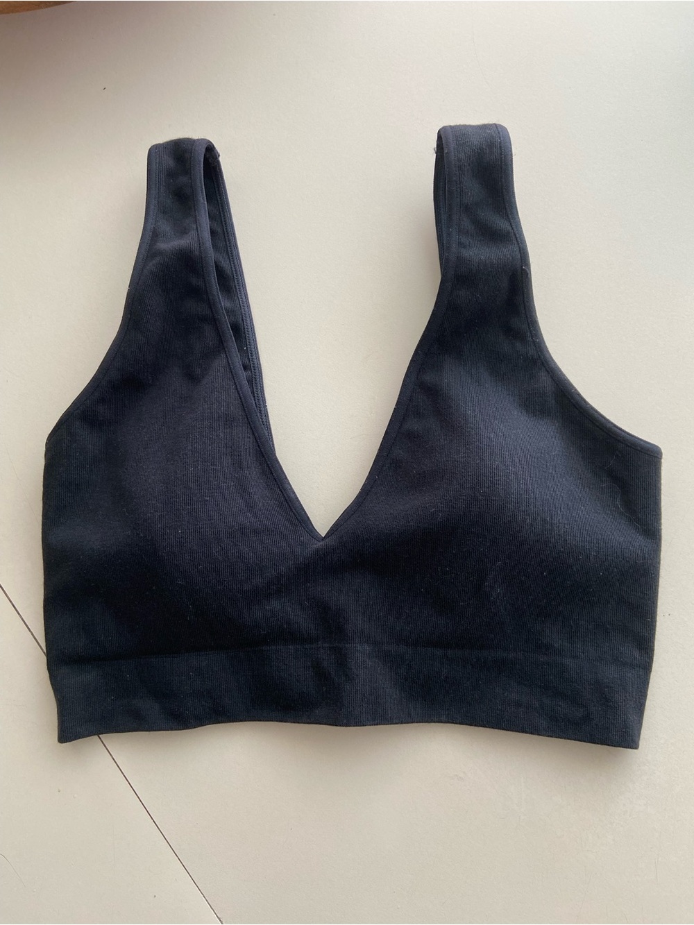 aerie Black Deep V Wireless Bralette